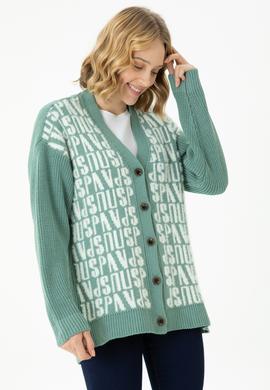 Kadın Mint Triko Hırka - 50269491017