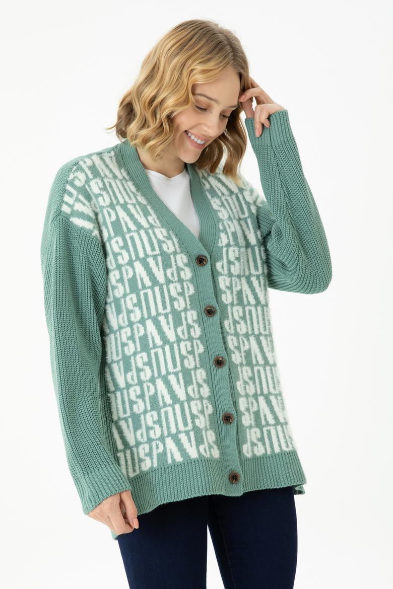 Kadın Mint Triko Hırka - 50269491017