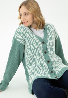 Kadın Mint Triko Hırka - 50269491017