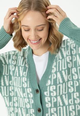 Kadın Mint Triko Hırka - 50269491017