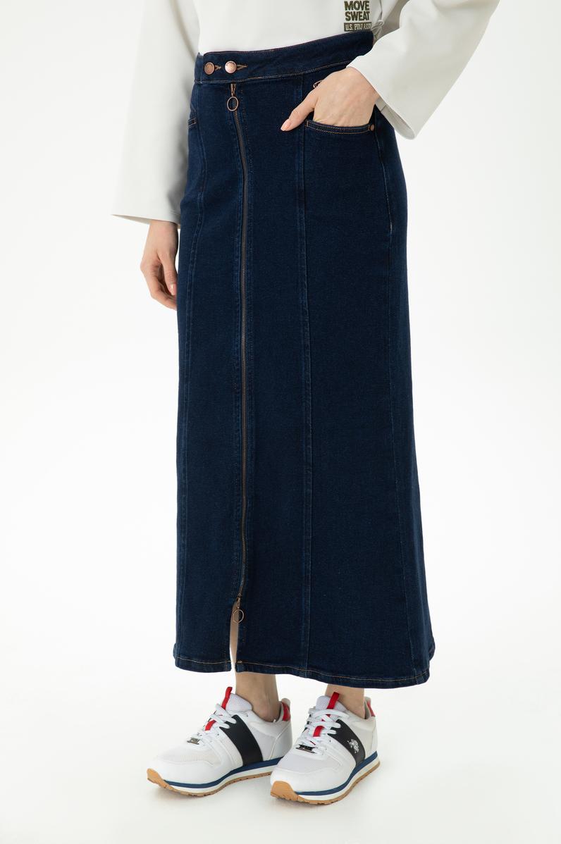 Kadın Mavi Jean Etek