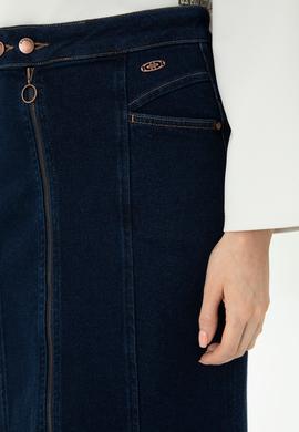 Kadın Mavi Jean Etek - 50271179011