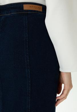 Kadın Mavi Jean Etek - 50271179011