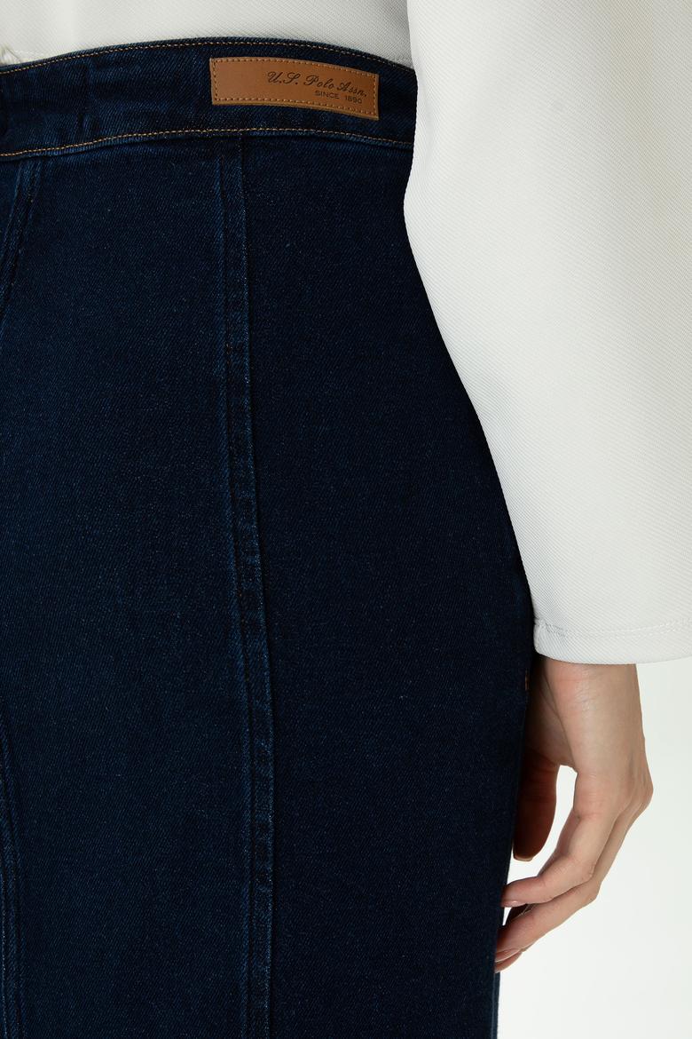 Kadın Mavi Jean Etek - 50271179011