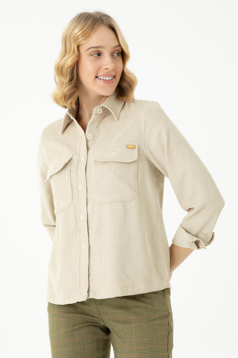 Kadın Taş Uzun Kollu Gömlek - 50271848010