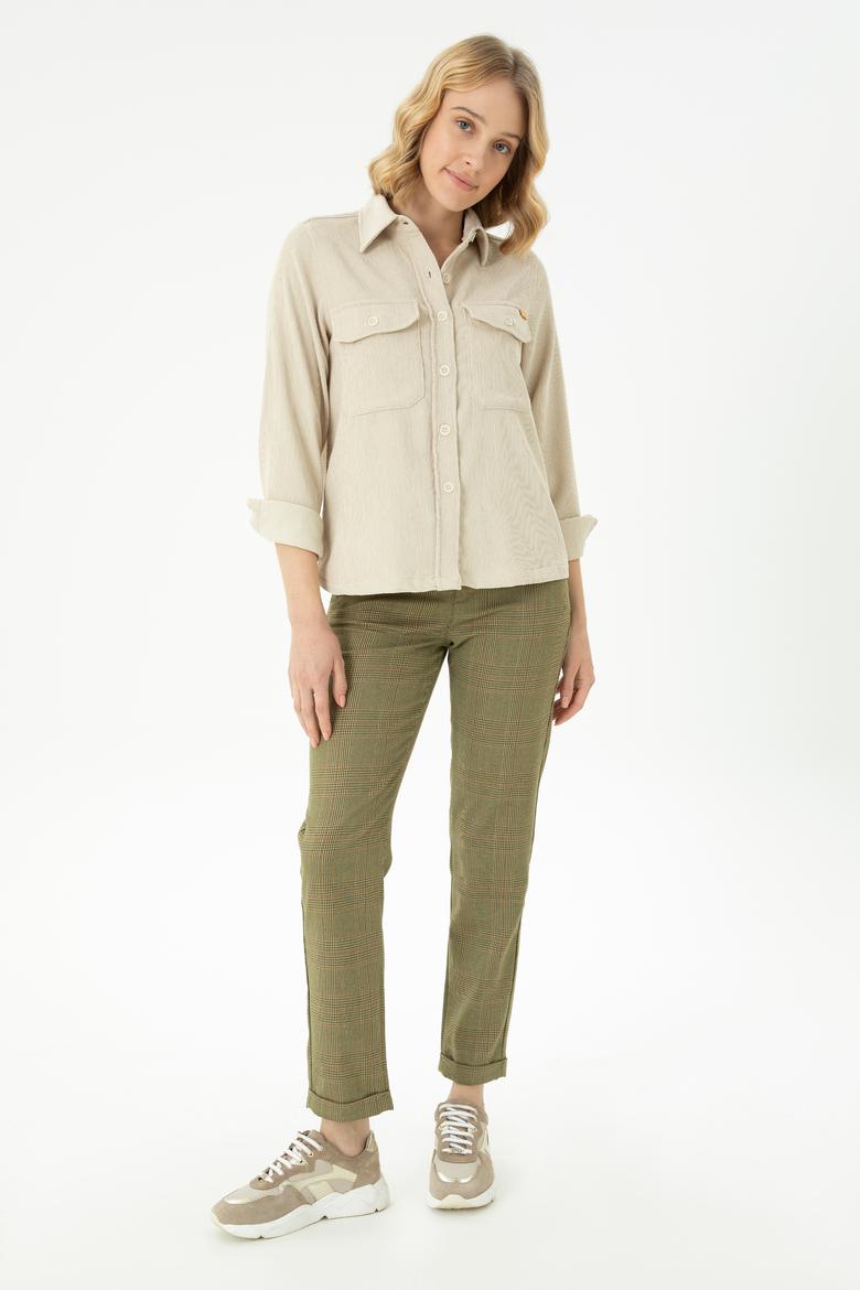 Kadın Taş Uzun Kollu Gömlek