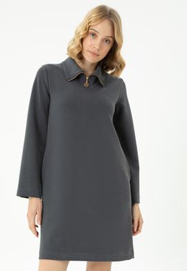 Kadın Antrasit Örme Elbise - 50272083034