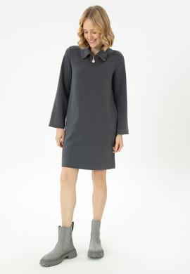 Kadın Antrasit Örme Elbise - 50272083034