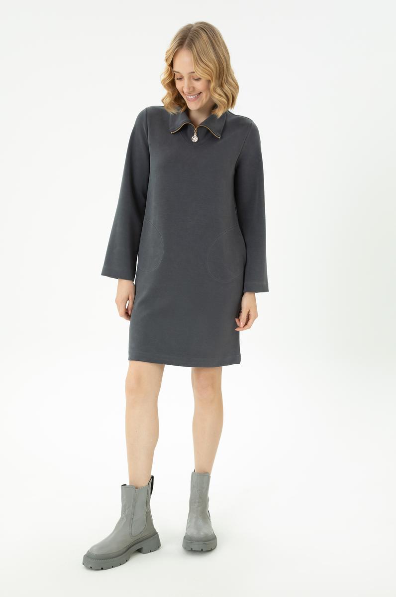 Kadın Antrasit Örme Elbise