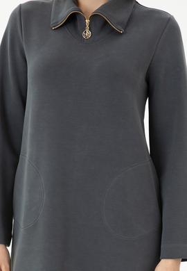 Kadın Antrasit Örme Elbise - 50272083034