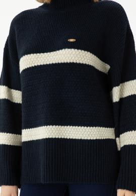 Kadın Lacivert Balıkçı Yaka Kazak - 50270437018