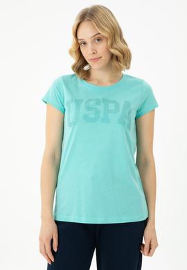 Kadın Mint Basic Bisiklet Yaka Tişört - 50262670101