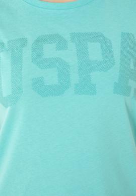 Kadın Mint Basic Bisiklet Yaka Tişört - 50262670101