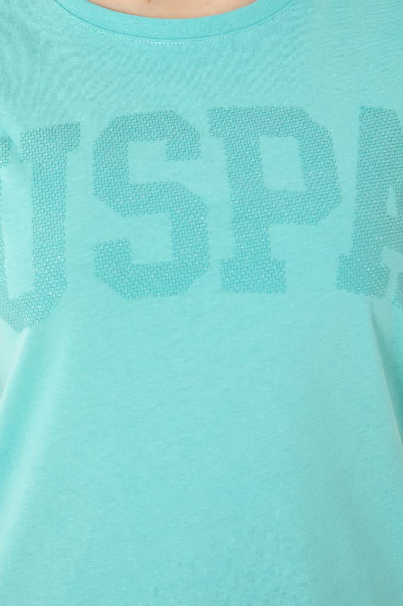 Kadın Mint Basic Bisiklet Yaka Tişört