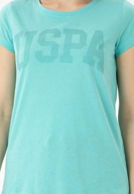 Kadın Mint Basic Bisiklet Yaka Tişört - 50262670101