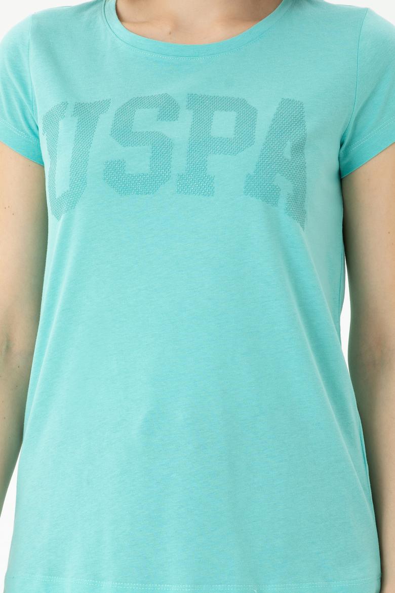 Kadın Mint Basic Bisiklet Yaka Tişört - 50262670101