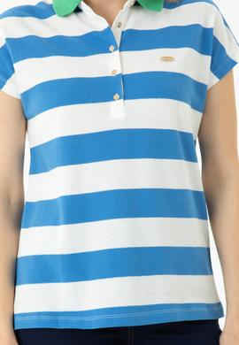 Kadın Saks Polo Yaka Tişört - 50263969025