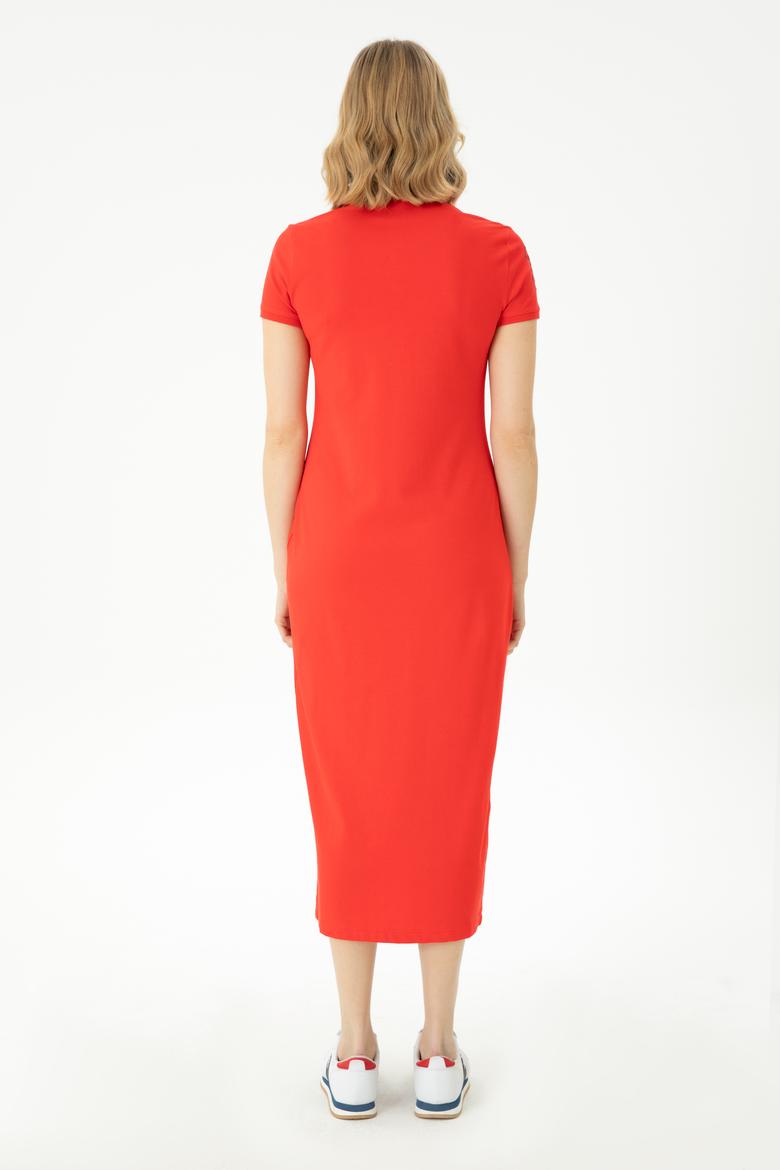 Kadın Kırmızı Örme Elbise - 50267566092