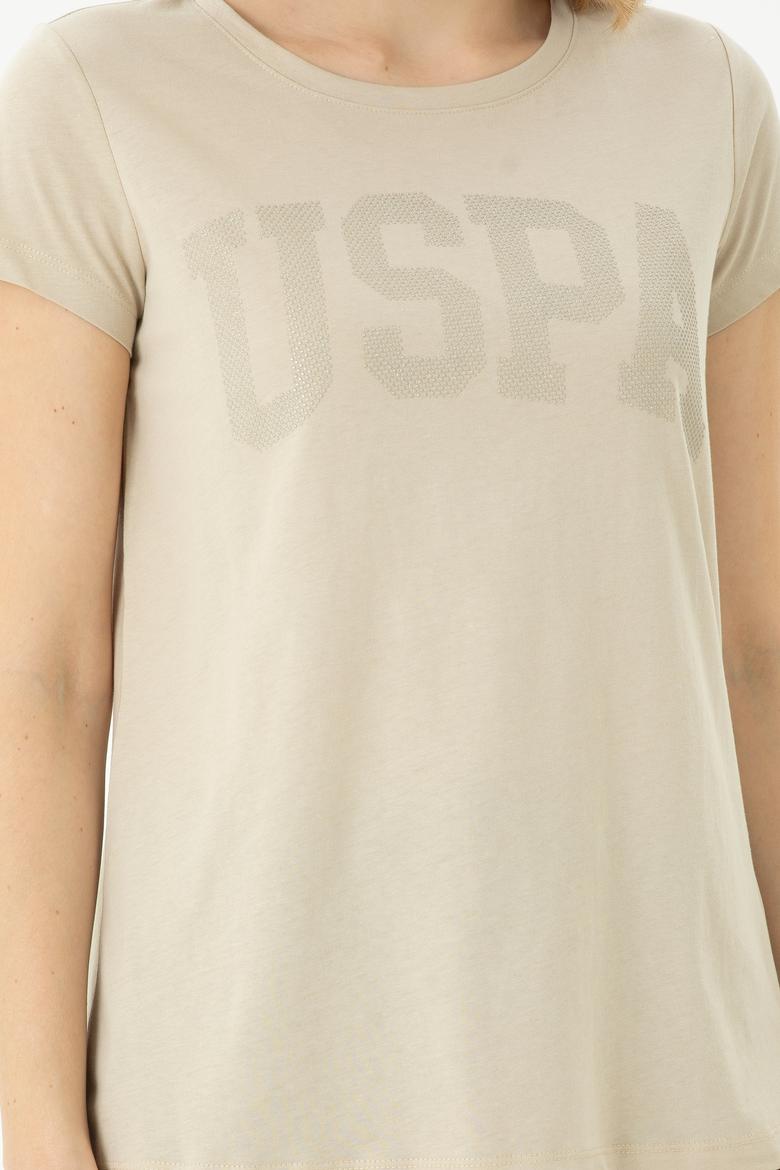 Kadın Taş Basic Bisiklet Yaka Tişört - 50262670157