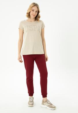 Kadın Taş Basic Bisiklet Yaka Tişört - 50262670157