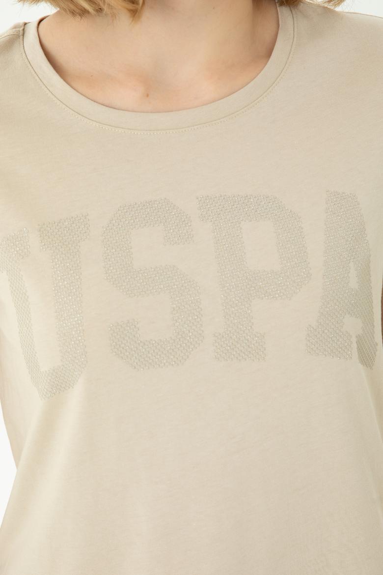 Kadın Taş Basic Bisiklet Yaka Tişört - 50262670157