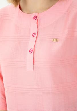 Kadın Pembe Kısa Kollu Gömlek - 50264176018