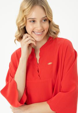 Kadın Nar Çiçeği Dokuma Elbise - 50262583021