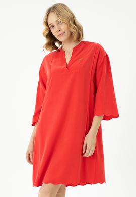 Kadın Nar Çiçeği Dokuma Elbise - 50262583021