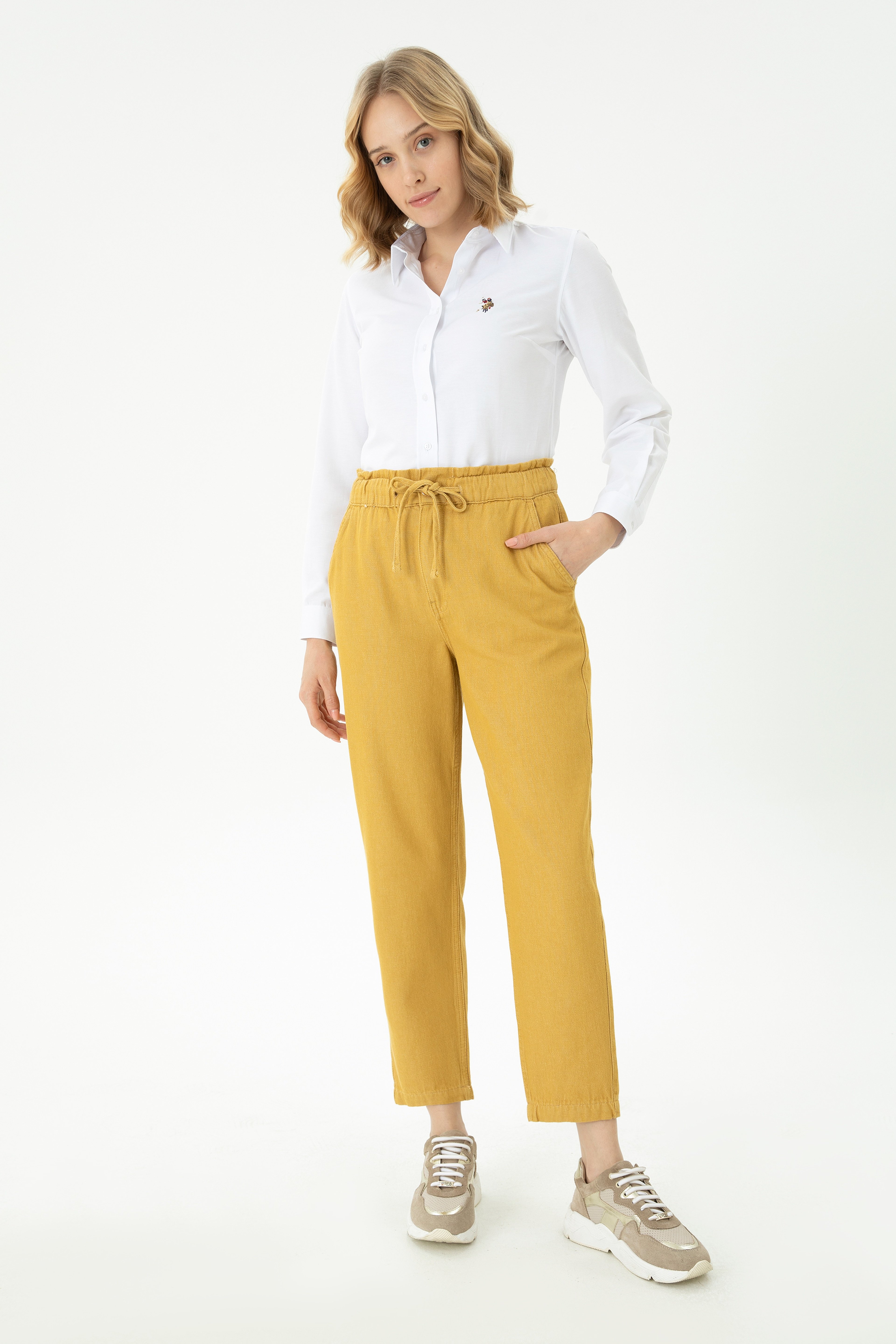 Kadın Safran Jean Pantolon
