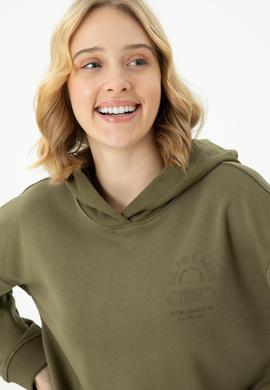 Kadın Haki Sweatshirt - 50271637004