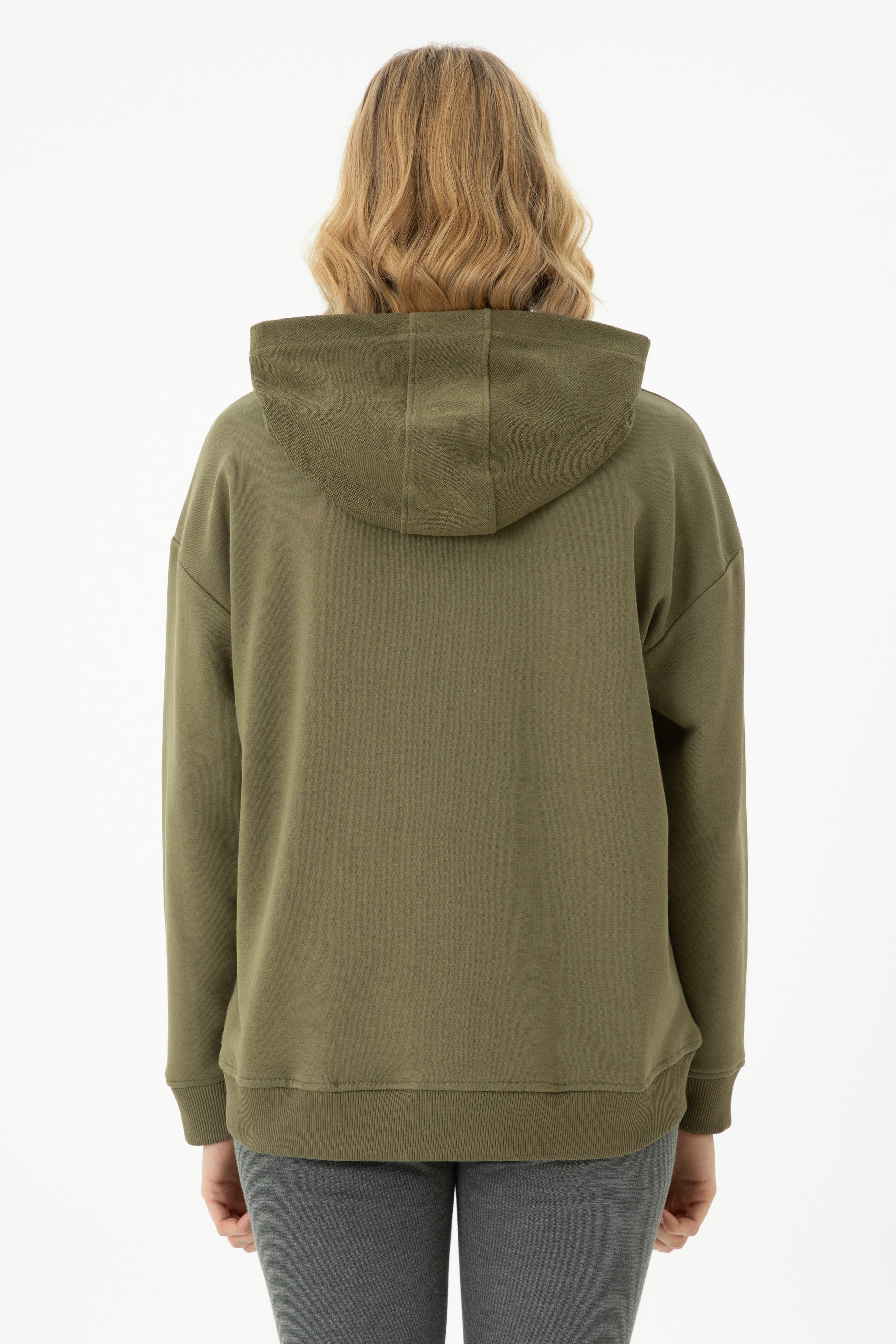 Kadın Haki Sweatshirt