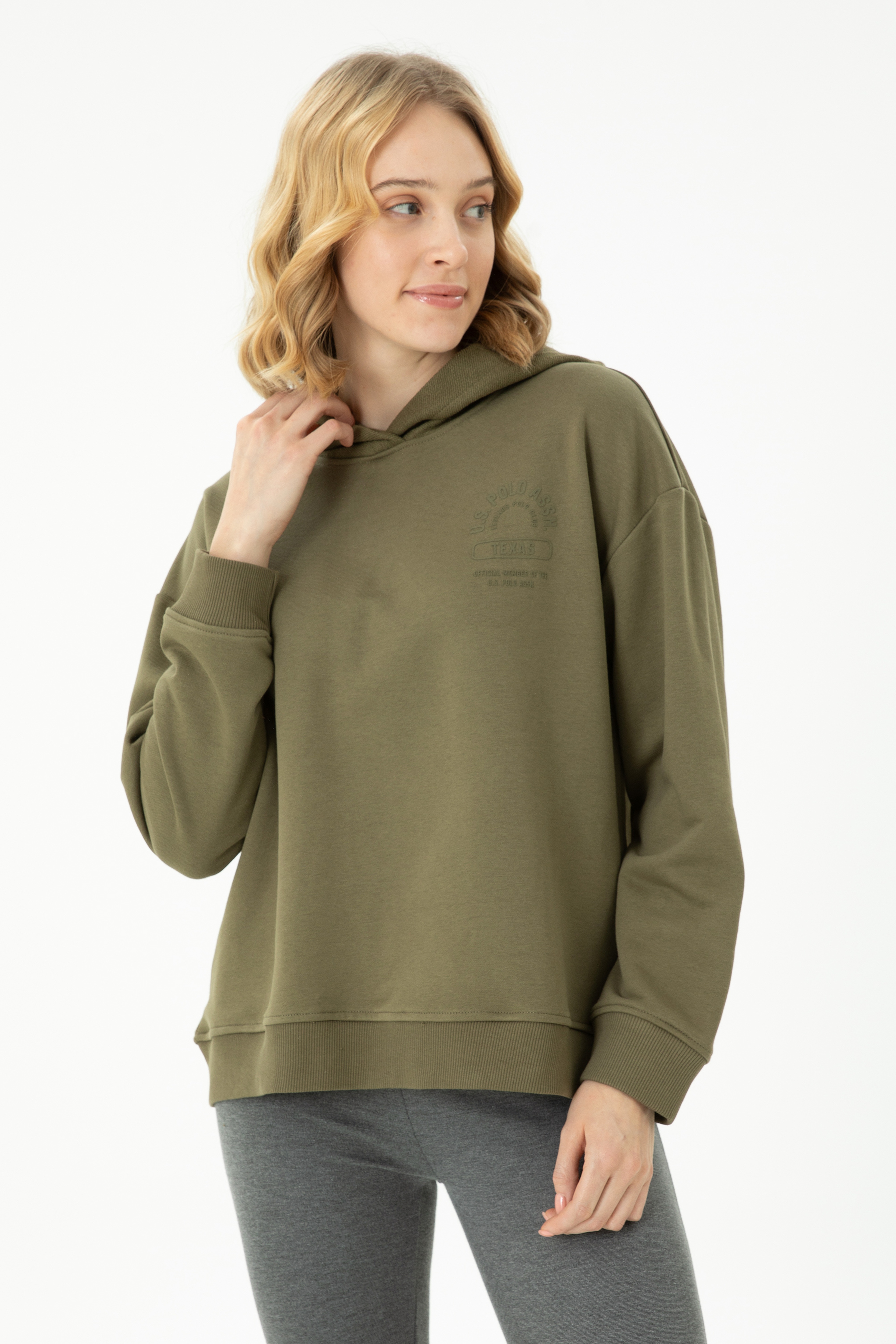 Kadın Haki Sweatshirt - Image 3