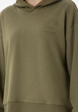 Kadın Haki Sweatshirt - 50271637004