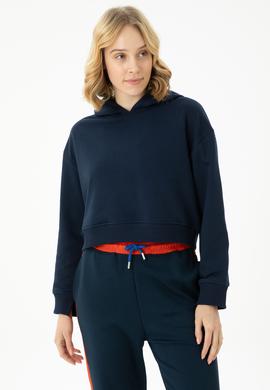 Kadın Lacivert Kapüşonlu Sweatshirt - 50271652029