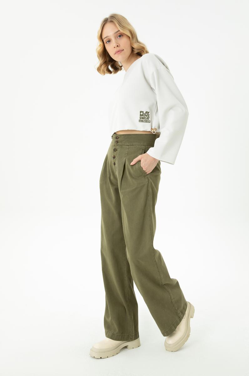 Kadın Haki Pantolon