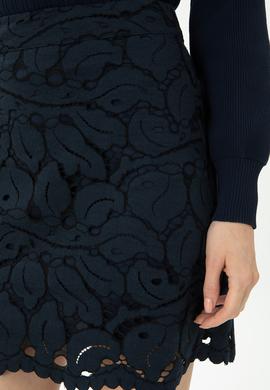 Kadın Lacivert Dokuma Etek - 50272130002