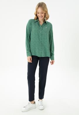 Kadın Mint Uzun Kollu Gömlek - 50272150018