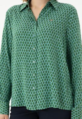 Kadın Mint Uzun Kollu Gömlek - 50272150018