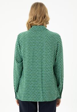 Kadın Mint Uzun Kollu Gömlek - 50272150018