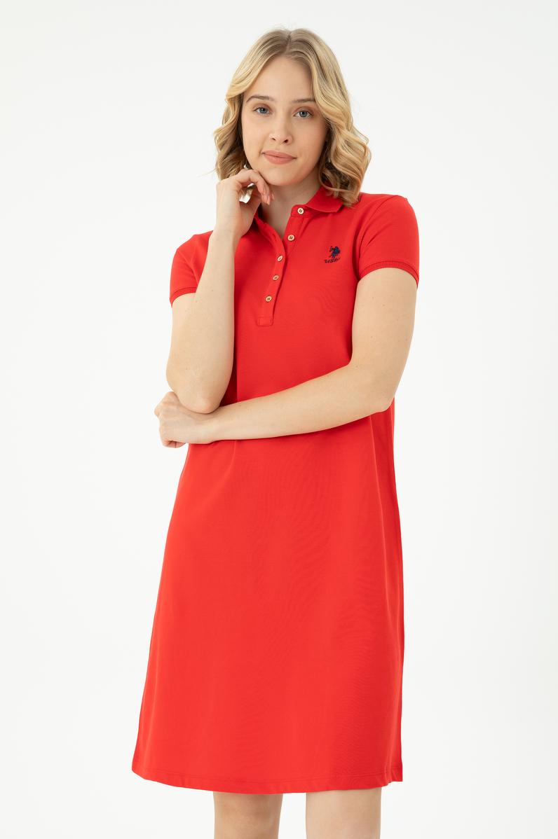 Kadın Kırmızı Örme Elbise