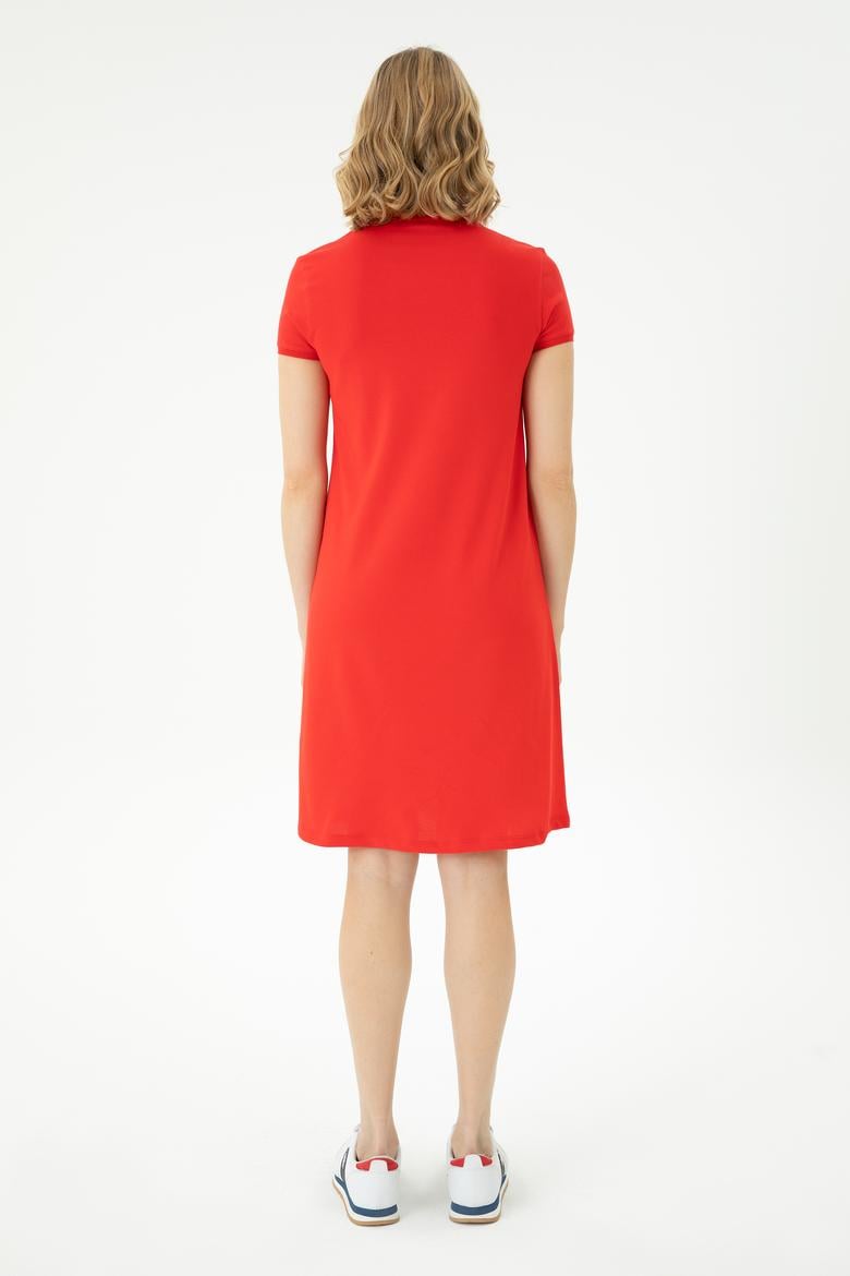 Kadın Kırmızı Örme Elbise - 50262672137