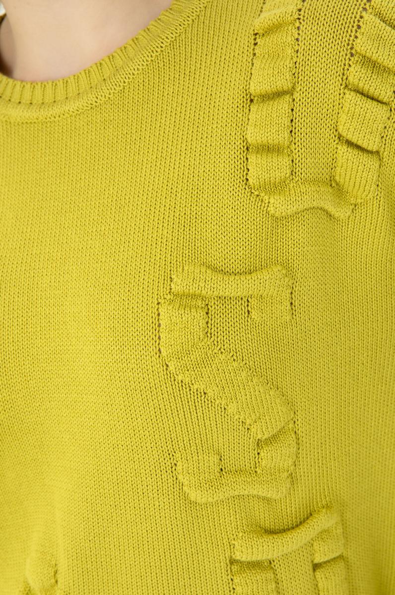 Kadın Fıstık Yeşili Bisiklet Yaka Kazak