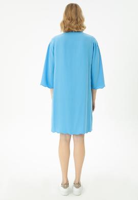 Kadın Mavi Mini Boy Dokuma Elbise - 50262583013