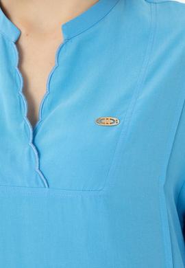 Kadın Mavi Mini Boy Dokuma Elbise - 50262583013