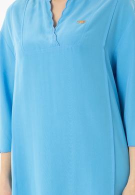 Kadın Mavi Mini Boy Dokuma Elbise - 50262583013