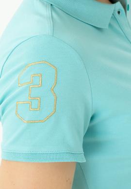 Kadın Su Yeşili Polo Yaka Örme Elbise - 50262696160