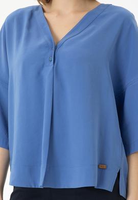 Kadın Saks Kısa Kollu Gömlek - 50263178010