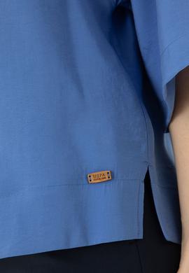 Kadın Saks Kısa Kollu Gömlek - 50263178010