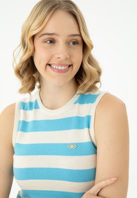 Kadın Turkuaz Bisiklet Yaka Kazak - 50264623019