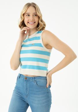 Kadın Turkuaz Bisiklet Yaka Kazak - 50264623019